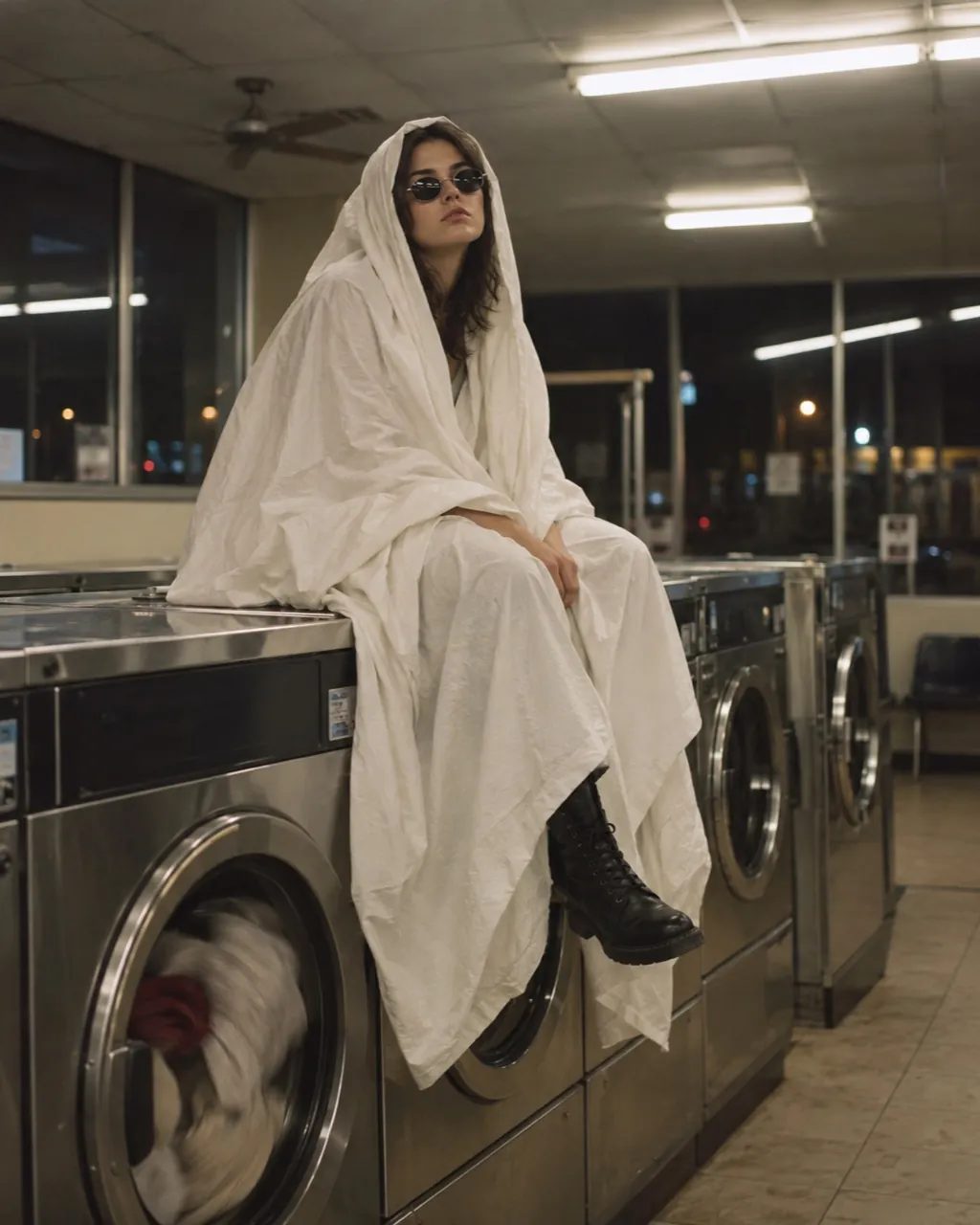 Ghost photoshoot sample: Laundromat